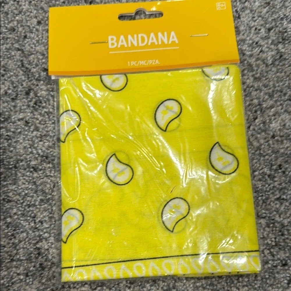 Set of Three Bandanas in Pink, Yellow, and White
